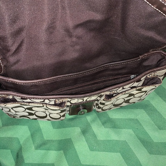 Coach Signature “C” Leather trim Shoulder Bag - Picture 6 of 8